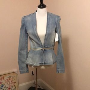NWT Rebecca Taylor denim blazer jacket